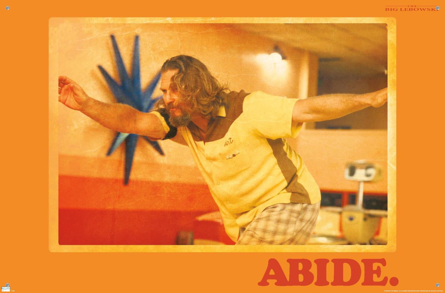 The Big Lebowski - Abide Wall Poster with Pushpins, 22.375" x 34"