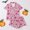 Pink, variant on Women's Halloween Pajama Set Short-Sleeve Button-Down Shirt and Shorts Festive Pumpkin and Ghost Graphic Print Soft Sleepwear Loungewear Outfit