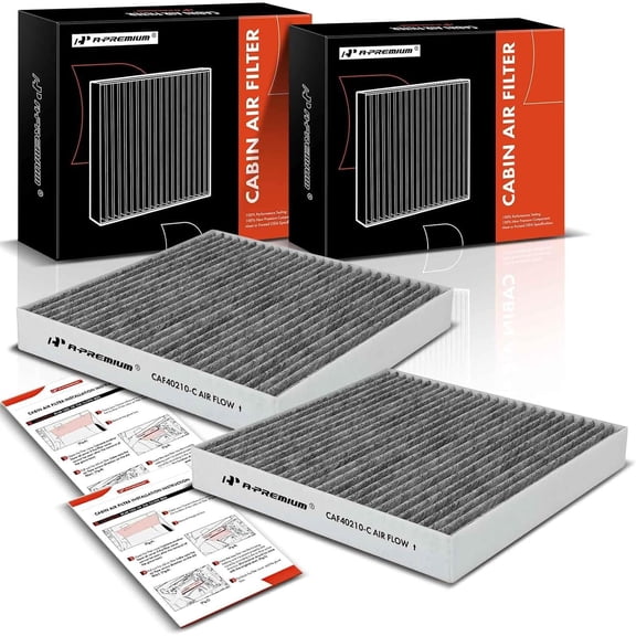 A-Premium 2-PC Cabin Air Filter with Activated Carbon Compatible with Infiniti M37 2011-2013, M56 2011-2013, M35h 2012-2013, Q70 2014-2019, Q70L 2015-2019, Replace# 272771ME0A