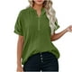 thumbnail image 3 of Top de tallas grandes,Conjunto de top y pantalón corto de manga corta holgado e informal para mujer, 100 % poliéster, cuello en V, ideal para el hogar, sopatenor, 3 of 9