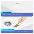 thumbnail image 4 of Logmey 32 x 19 Inch Undermount Quartz Composite Workstation Sink Single Bowl Depth 8 Inch White Kitchen Sink, 4 of 10