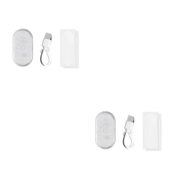 Sidaley Luces de interruptor táctil de coche LED 5V, lámparas de lectura de techo de techo automático, caja de almacenamiento de puerta de 1 PC luz morada 2piezas
