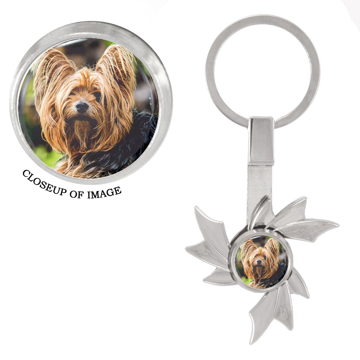 I Love My Yorkshire Terrier Yorkie Spinner Key Chain Bag Or Purse Charm 