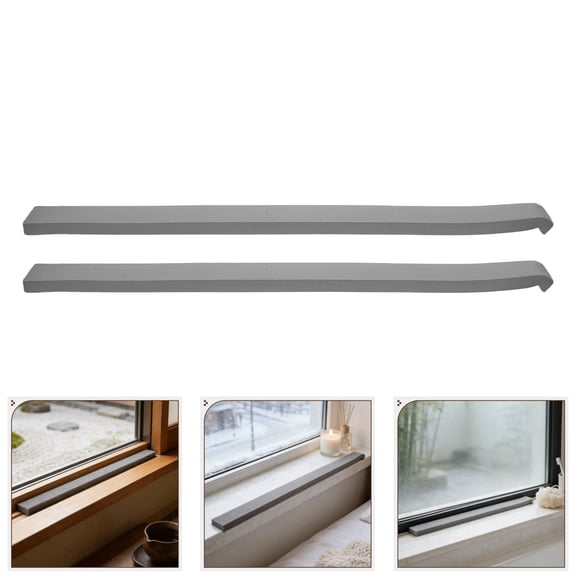 LOLIPPYY 2-Pack Dark Grey Absorbent Window Sill Protector Pads with High Density Insulation Strips for Home Use