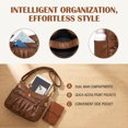 thumbnail image 5 of KXF Women Crossbody Handbags Waterproof Shoulder Bag Ladies Soft Leather Purse Satchel Multi Pocket Messenger Bag, 5 of 9