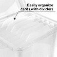 2X Greeting Card Organizer & Storage Box with 6 Adjustable Dividers for