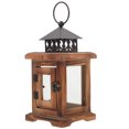 thumbnail image 1 of Shisuyan Candle Lantern Rustic Design Wooden Iron Glass 1Pack 8.7X4.3X4.3In, 1 of 9