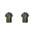 thumbnail image 3 of Guardurnaity Camisas hawaianas de poliéster de moda y transpirables para hombre, fáciles de limpiar, cortas, ligeras, cómodas, color café L color café L 2piezas, 3 of 6