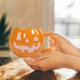 thumbnail image 4 of 12Oz Halloween Pumpkin Ceramic Mug, Spooky Fall Coffee Cup with Handle for Home Office Party Gatherings No Lid, Halloween Mug Pumpkin Mug Cute Ceramic Cup for Gifts, 4 of 5