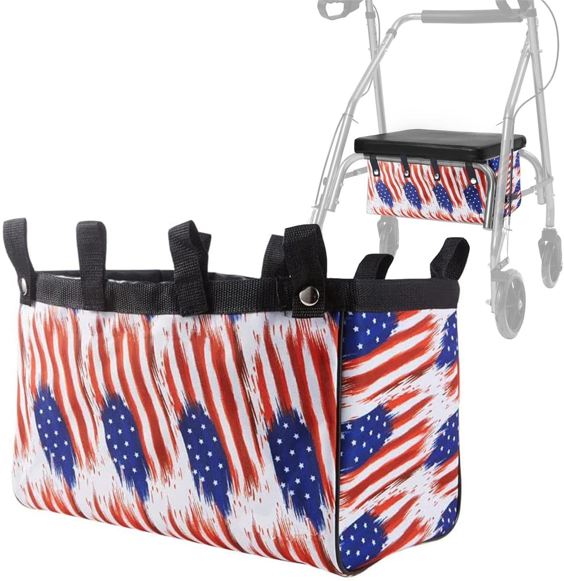 Under Seat Rollator Bag or Tote for Four Wheel Rollator Folding