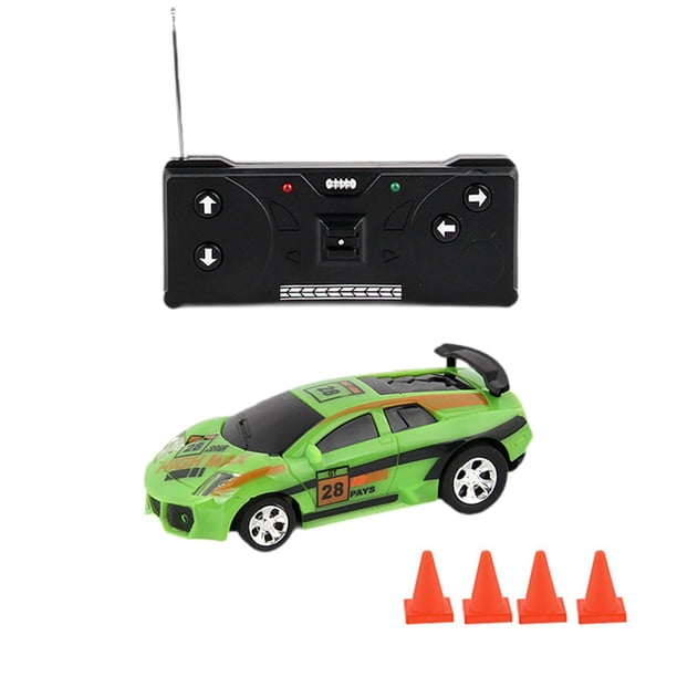 Mini coche RC, coche de control remoto, escala 1/45, pequeño coche de radio coleccionable eléctrico. verde