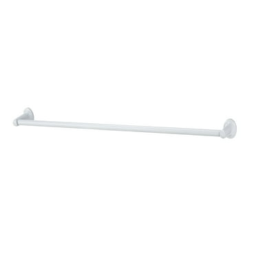 Mainstays Oval Style 24 inch Steel Wall Mount Towel Holder Bar, White Finish