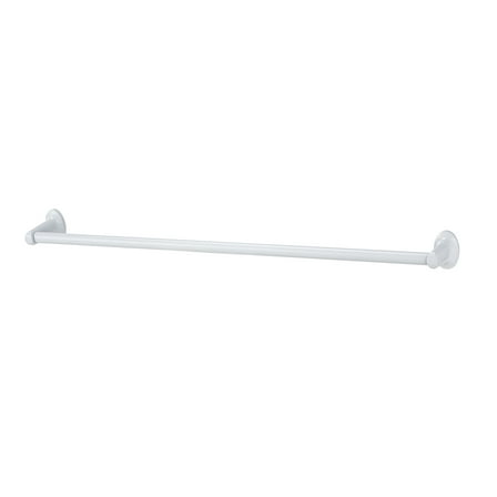 Mainstays 24 Inch Oval Steel Wall Mount Towel Holder Bar with White Finish