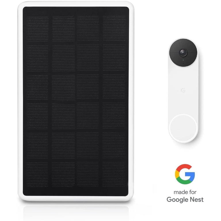 Wasserstein Solar Panel for Google Nest Doorbell, Made for Google
