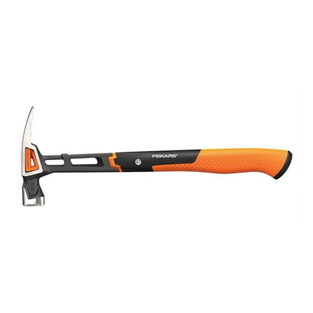 Fiskars 20 oz IsoCore Claw Hammer, 15.5 in., Black/Orange