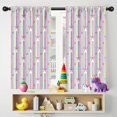 thumbnail image 5 of Blackout Kids Curtains,Colorful Striped Cartoon Unicorn Pattern Childrens Insulated Curtains Set Of 2,Bedroom Essentials,Toddler Room Decor 42"x54", 5 of 5