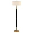 thumbnail image 4 of Evelyn&Zoe Simone 2-Light Floor Lamp with Fabric Shade, Matte Black/Brass/White, 4 of 9