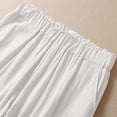 thumbnail image 5 of TRUBKH Womens Linen Pants Wide Leg Linen Pants Resort Trouser with Pocket Wide Leg Palazzo Pant Tall Sweatpants for Women Beach Baggy Trousers Pull On Pants Beach Pants for Women White M, 5 of 8
