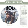 thumbnail image 2 of Troll y yo-theme Fitted Round Tablecloths Elastic Edged Table Covers Waterproof Table Cloth for Kitchen Holiday Party Tables Decor 120cm, 2 of 6