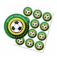 thumbnail image 5 of 40 pegatinas de fútbol, ​​adorno para tarta de cumpleaños para niños, disco redondo con pequeñas pelotas de fútbol 3 cm 3 estilos al azar, 5 of 5