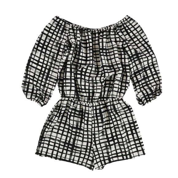 Mameluco bar III Hombros Descubiertos Negro Mediano Mujer