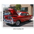 thumbnail image 2 of Wallmonkeys Red Hotrod 57 Chevy Peel and Stick Wall Decals Mural WM178465 (24 in W x 18 in H), 2 of 4