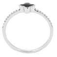 thumbnail image 2 of No Plating Stainless Steel Ring with Epoxy in Jet for Women Jet Stone Color Style DA320 Size 7, 2 of 4