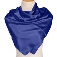 thumbnail image 4 of Women's Solid Cotton Shawl Scarf, Versatile 2-in-1 Sun Protection Sheer Scarf Wrap Cover Up Navy Free Size, 4 of 7