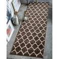 thumbnail image 1 of Unique Loom 3115831 2 ft. 7 in. x 10 ft. Philadelphia Trellis Runner Rug, Dark Brown, 1 of 2