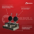 thumbnail image 4 of Wafflera Doble Industrial eléctrica Shorbull Placas antiadherentes Control Independiente Temperatura para dos piezas, 4 of 10