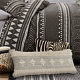 thumbnail image 6 of Laddha Home Designs Handwoven Diamond Cotton Lumbar Pillow Cover - 36" - Gray and Cream, 6 of 8