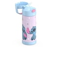 thumbnail image 3 of Thermos Kids Stainless Steel Funtainer Water Bottle with Straw, Dishwasher Safe, Leak Proof, Stitch, 14 Fluid Ounces, 3 of 7