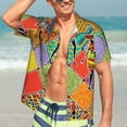 thumbnail image 7 of Kll Men'S Hawaiian Shirt Short Sleeve Button Down Beach Shirts-Dancing African Womans, 7 of 7