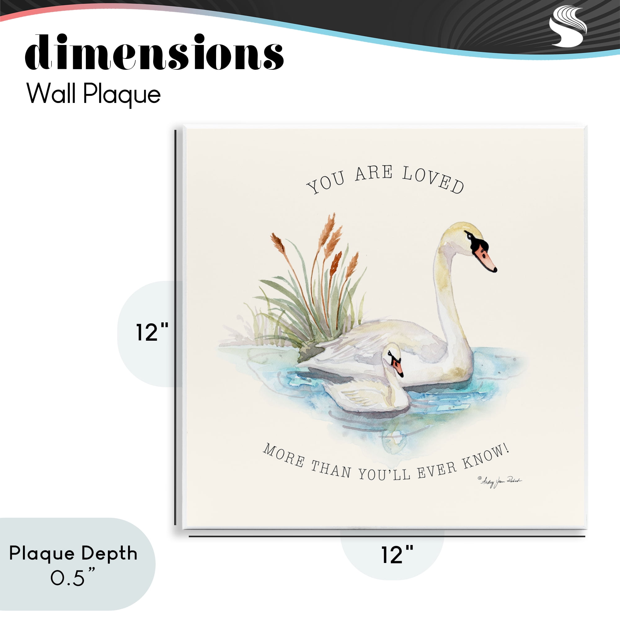 Stupell Industries More Than You Know Swans Wall Plaque Art, design by Audrey Jeanne Roberts