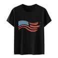 thumbnail image 6 of KALE 4th of July Short Sleeve Shirts for Women American Flag Patriotic 2D Independence Day Print Casual Sports T Shirt Y2K Clothes Black XXL, 6 of 7