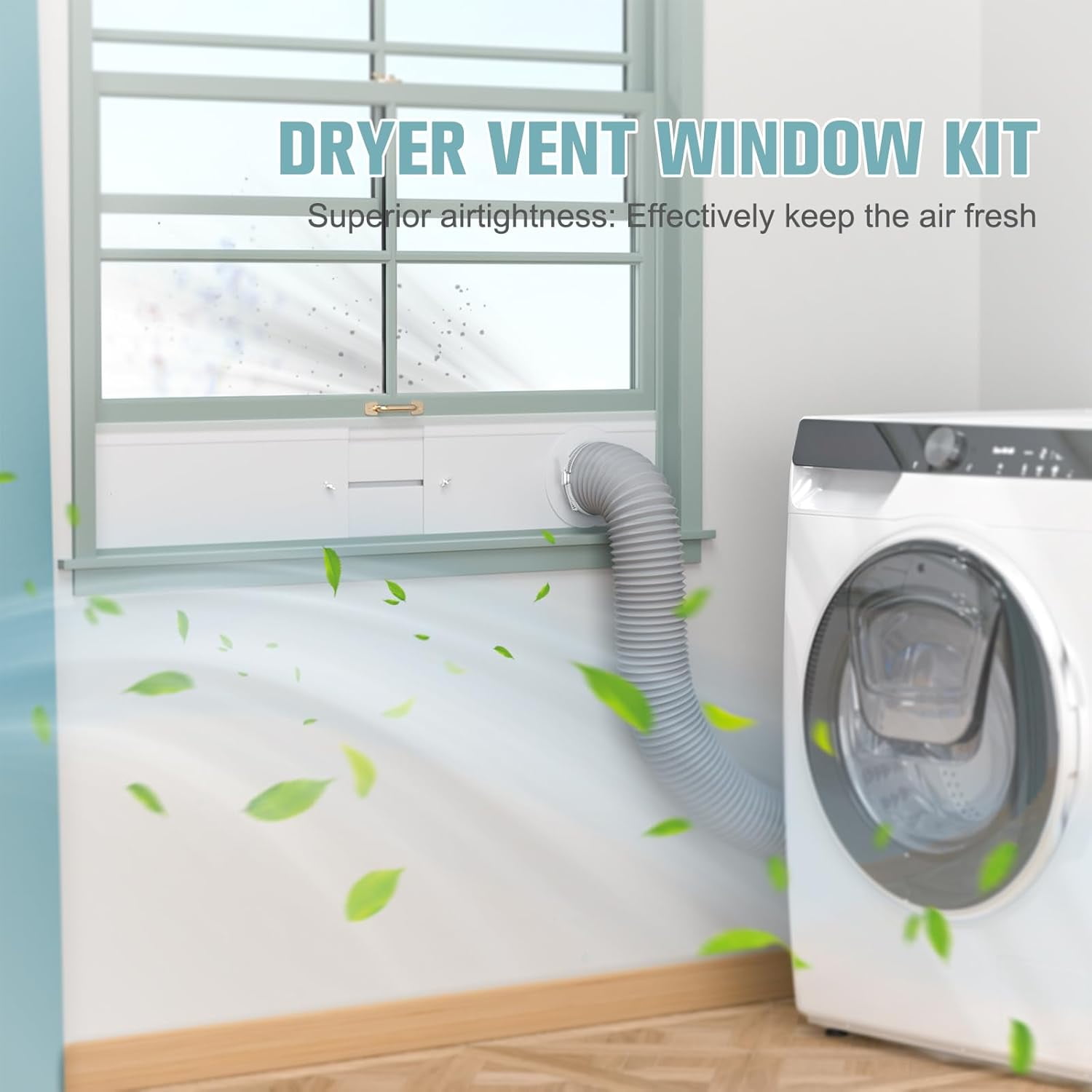 Window Duct Kit Dryer Window Vent Kit for 4” Ducting Dryer Vent Hose, Sliding Window Vent Kit Fit with Dryer, Inline Duct Fans, Grow Tents