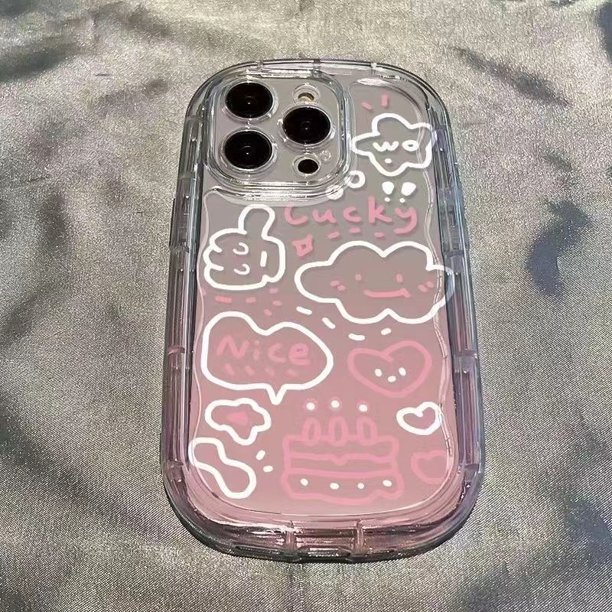 Smile Flower Clear TPU Case for iPhone 13 Pro 14 iPhone 11 Pro Max 12 XS XR X 7 8 Plus 6s 6 Plus Grip Holder Phone Cover xuanjing unisex