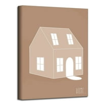 Crafted Creations Brown and Beige Minimal Home Canvas Thanks Giving Wall Art Decor 30" x 20"