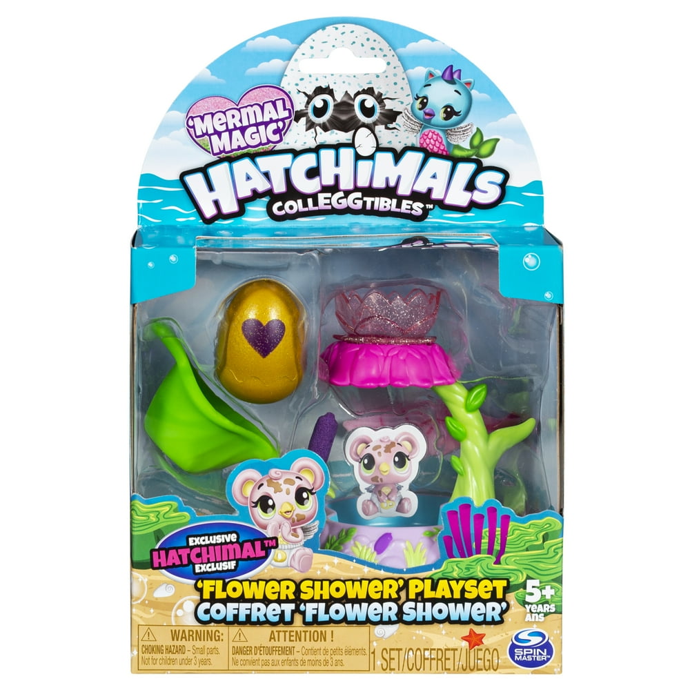 Hatchimals CollEGGtibles, Flower Shower Playset with Exclusive Mermal Magic Hatchimals