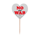 thumbnail image 1 of No mas guerra mundial mundial del amor la paz Etiqueta del corazón de la bandera del palillo de dientes, 1 of 3