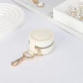 thumbnail image 3 of Jewelry Ring Holder Box with Keychain, Portable Gym Jewelry Storage Box Case, Small Travel Ring Earring Stud Necklace Storage Case (White), 3 of 5