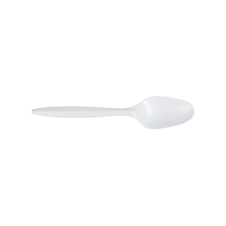 Mediumweight Polypropylene Cutlery, Teaspoon, White, 1000/Carton Mediumweight Polypropylene Cutlery, Teaspoon, White, 1000/Carton