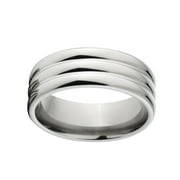 LUXURIEN 7mm Domed Stainless Steel Ring
