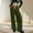 Army Green, variant on Miqool 2 Piece Sets for Women Ruffle Trim Long Sleeved Open Front Tie-Up Cardigan Top Elastic Waist Long Pants Loungewear Sleepwear Bridal Pajama Sets