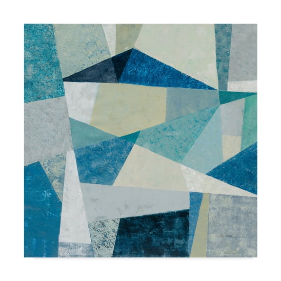 Trademark Fine Art 'Indigo Geo Metric Soft' Canvas Art by Silvia Vassileva