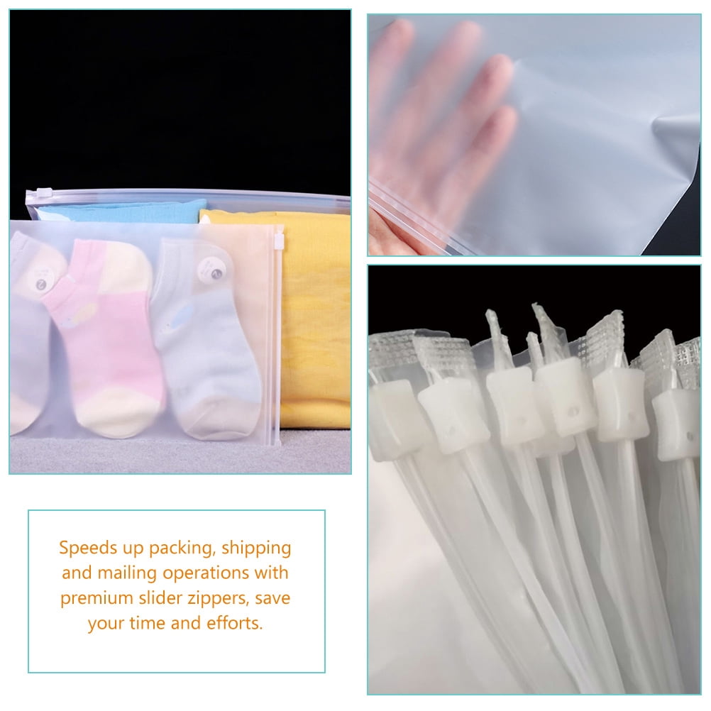 SOPOTUTU Frosted Transparent Clothes Storage Bags 50Pcs for Travel and Packing