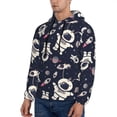 thumbnail image 3 of Uemuo Cartoon Spaceship Pattern Men's Hoodie - Casual Pullover Hoodie with Kangaroo Pocket, Stylish Hooded Sweatshirt for Everyday Wear-3X-Large, 3 of 7