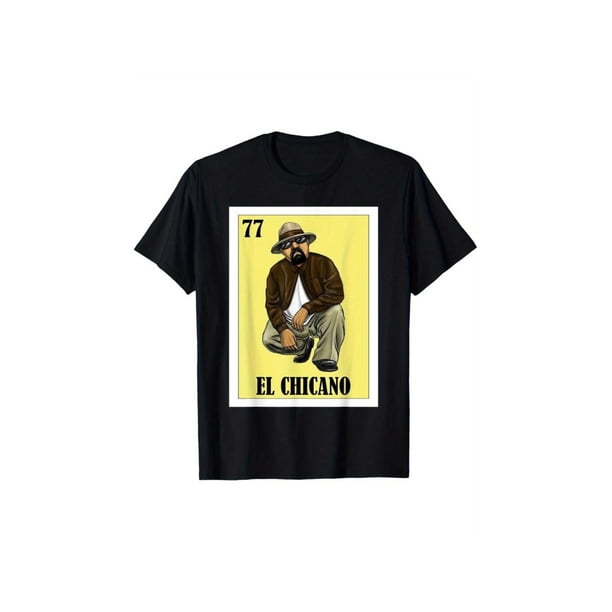 Summer t Shirts Funny Mexican Design for Chicanos - el Chicano T-Shirt Selected pure cotton fun design DiY pure cotton, rich patterns, soft and breathable, casual and versatile Halloween Christmas SM