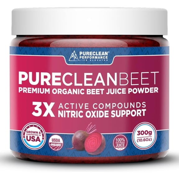 PureClean Beet - Pure Clean Performance Cold-Processed Organic Beet Juice Powder, 10.3 Oz