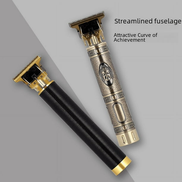 Tijeras eléctricas con cabezal de Buda, cabezal de empuje con aceite degradado blanco, cabezal de tijera de empuje, cortadora de cabello profesional con muesca de empuje para peluquería
